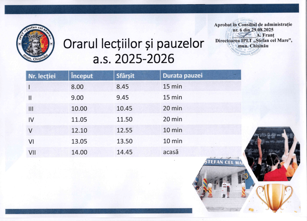 orarul lecțiilor și pauzelor-1