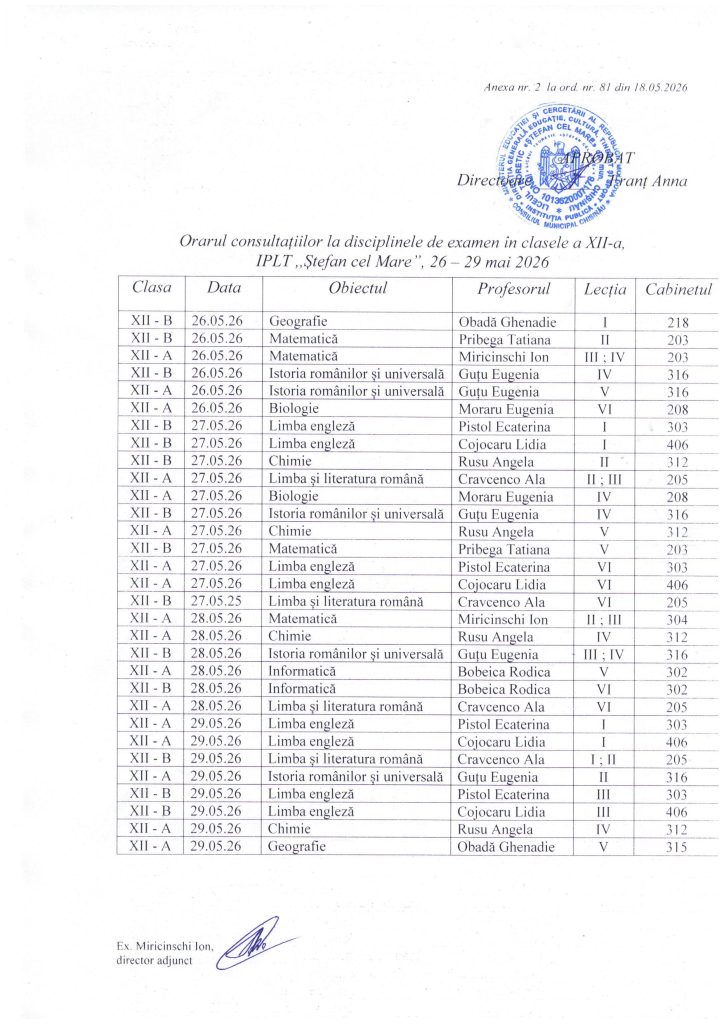 orar consultații cl. 9_2